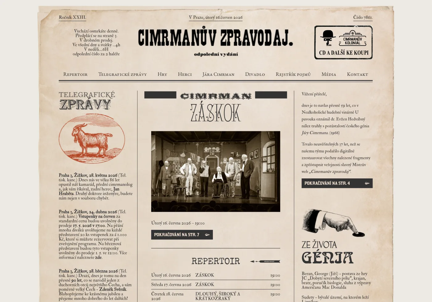cimrman.at - redesign, migration & WordPress theme